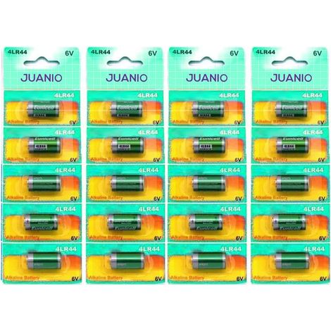 Lot de 20 Piles Alcaline Type 4LR44 6V compatibles 4AG13 476A 4A76 - Juanio - (1/2)