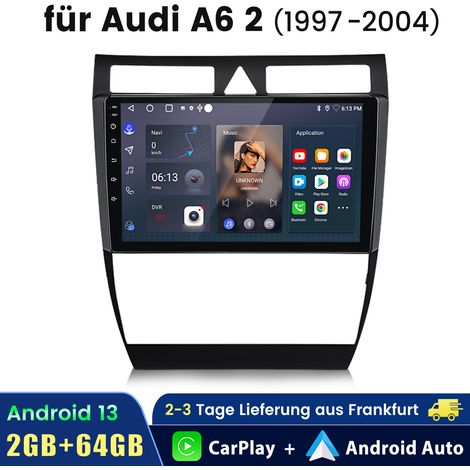 Autoradio JUNSUN Pour Audi A6 S6 RS6 C5 1997-2004 Android 14 CarPlay 2+64GB (1/4)