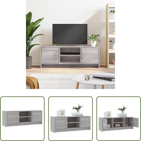 Holzwerkstoff - TV-Schrank Grau Sonoma 102x30x37,5 cm Holzwerkstoff (1/5)