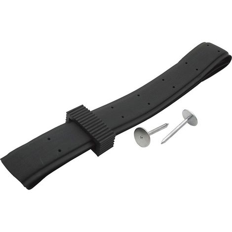 Collar de caucho negro para árboles, 3,8 x 90 cm