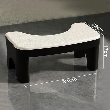 Sgabello WC fisiologico, poggiapiedi per WC antiscivolo e senza polvere, pieghevole per aiutare ad alleviare la stitichezza negli adulti e nei bambini (1/3)