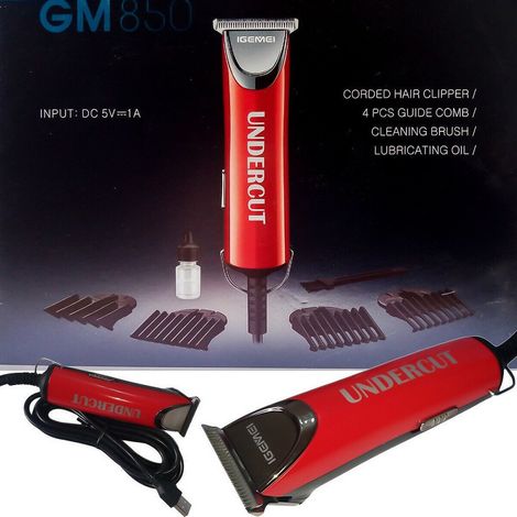 TRADE SHOP - Tagliacapelli Rasoio Regola Barba Taglia Capelli Ricaricabile Viaggio Usb Gm-850 - (1/5)