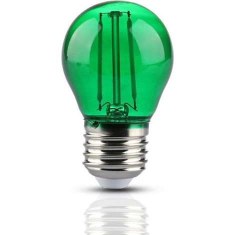 V-TAC VT-2132 7411 Lampadina LED E27 2W G45 a Filamento, Colore Verde (1/5)