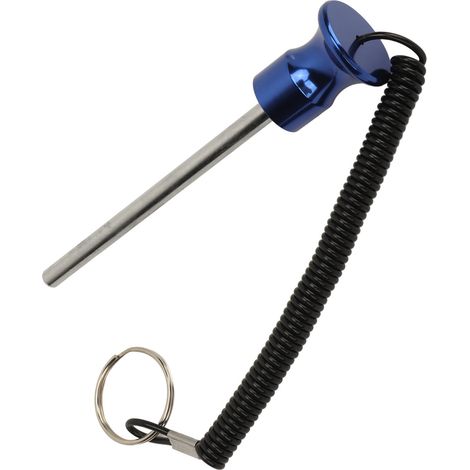 8x125mm Magnetstift für Krafttrainingsgeräte mit Zugseil und Gewichtswähler für Krafttrainingszubehör (blau). (1/5)