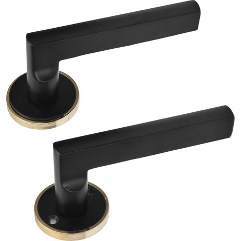 Poignée de Verrouillage Ronde en Aluminium Anti-Choc et Silencieuse pour Portes de Chambre et Portes en Bois (1/5)