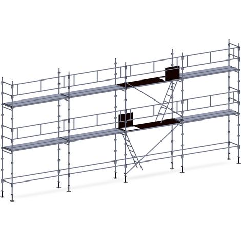 Echafaudage façadier 78 m² garde-corps planchers