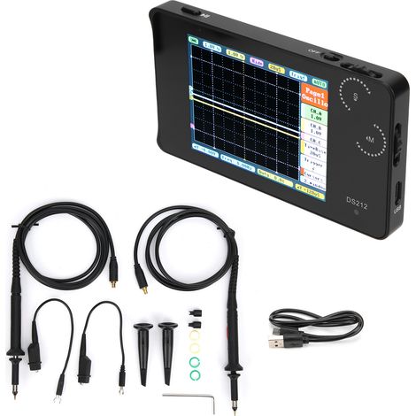 Oscilloscope numérique portable pour la mesure de la fréquence, de la période et du rapport cyclique d'un signal DS212