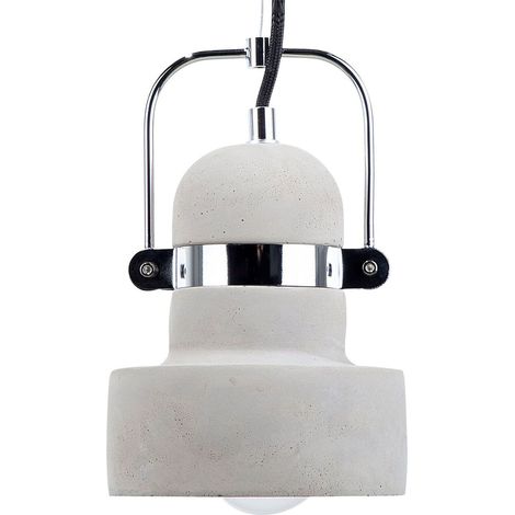 Lampe Suspension Design en Béton et Métal E14 Max. 40W pour Salle à Manger ou Cuisine Urbaine Industrielle et Minimaliste Beliani (1/5)