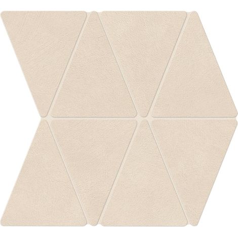 Mosaïque effet Béton Blanc Minéral Triangle 36,7x33,8x0,9 cm Mat Benzaro - Mur intérieur (vendu par carton de 0,496 m²) - RO'MA CARRELAGE