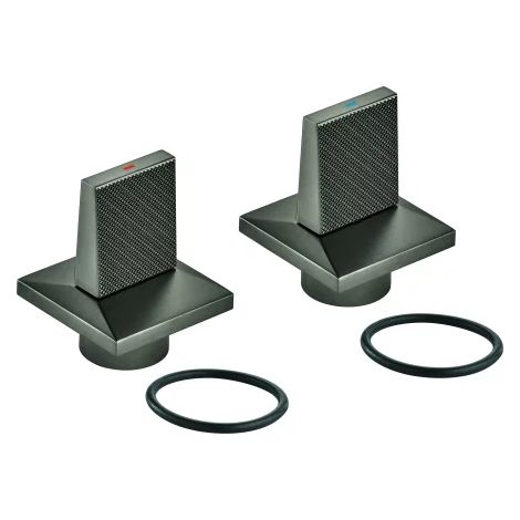 GROHE paire de poignées 101333 Allure Brilliant, hard graphite brossé, 101333AL00