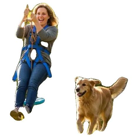 Zipline, 16,7 m Länge, Geeignet für Alle Altersgruppen, grün (1/2)