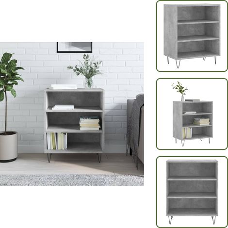 Buffet gris béton 57x35x70 cm bois d'ingénierie - Buffet - Armoire De Rangement - Meuble De Cuisine - Meuble Design - Mobilier Moderne (1/5)