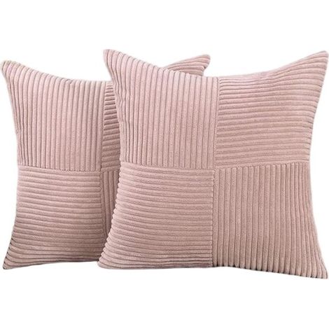 Set di 2 fodere per cuscini，40 x 40 cm，Cuscini per divano in velluto a coste，Fodere decorative per cuscini，Fodere quadrate decorative per cuscini (1/5)