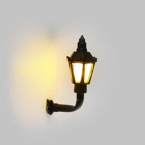 10Pcs LED Modèle Rail Lumières Mur Mini Lampe Train pour Décoration Maison et Poupées Micro Paysage (1/5)