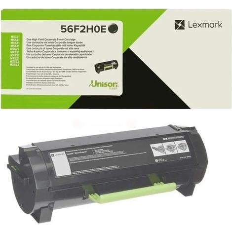 Lexmark Toner 56F2H0E Schwarz - Original, Hohe Reichweite, 15.000 Seiten