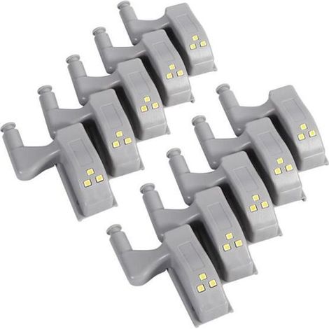 Charnière lumière - Universelle - LED - Blanc froid - 10pcs - Cuisine - ABS (1/3)