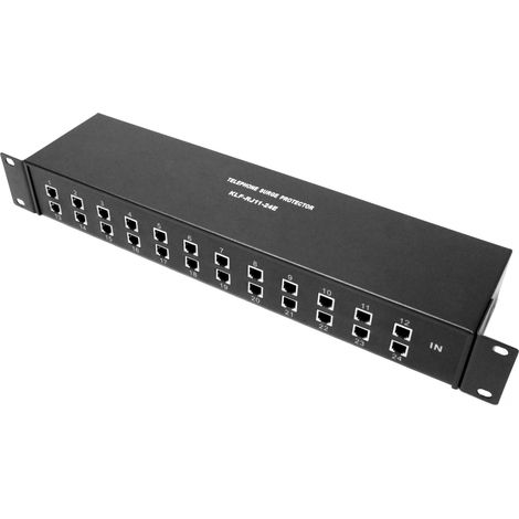 BeMatik - Parasurtenseur RJ11 RJ12 téléphone 10KA 110V 24 ports rack à 4 broches 19 " (1/5)