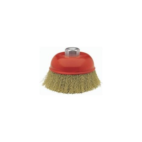 BELLOTA cepillo acero taza 50812-125 , Cepillo de taza acero latonado 50812/125 Tamaño: 125 mm Características: Forma de alambre: Ondulado Tamaño de alambre: 0,35 mm. (1/2)