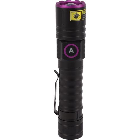 Lampe UV 365 nm - Lampe de poche noir lumière ultraviolette - Détection taches d'urine animaux roches billets résine - 1 pièce (1/5)