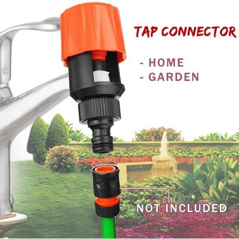 Robinet universel pour tuyau d\'arrosage Connecteur de tuyau Mélangeur Adaptateur de robinet de cuisine Orange-Ywey (1/4)