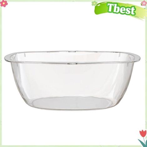 Tbest lavabo à vaisselle Lavabo en plastique Transparent, multifonctionnel, nettoyage du visage, lavabo de lavage, articles set (1/5)