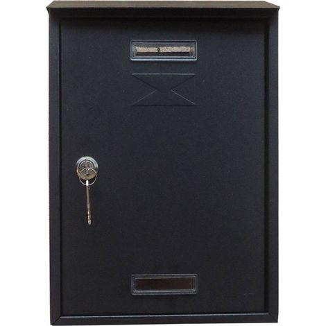CASSETTA POSTALE C/TETTO E CIL 22X7X33 CM ANTRACITE Q.TA 6