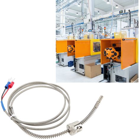 Thermocouple Type K Anticorrosion Haute Précision Sonde de Température 1 mètre Résistant aux Interférences (1/5)
