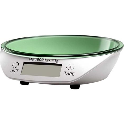 Balance de cuisine - AVIZAR - avec bol intégré - 5 kg (graduation 1 g) - Bol 800 ml Ø18 cm - g/lb/oz