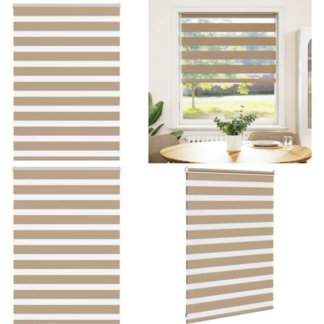 vidaXL Store zèbre marron sable largeur du tissu 90,9 cm polyester (1/5)
