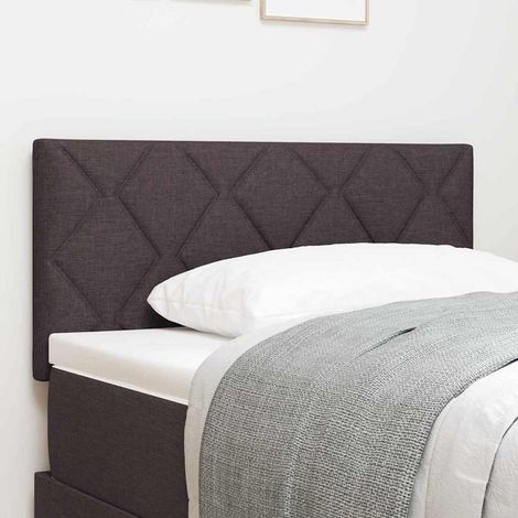 LED Kopfteil Braun 100 cm Stoff