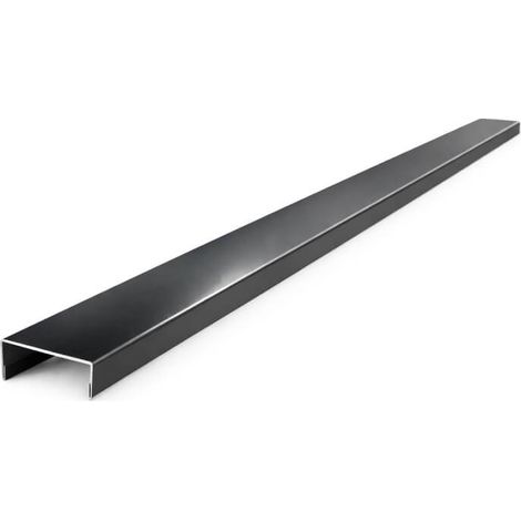 Nez de cloison 2m60 en alu 15/10ème - 74mm - RAL9005 - ALUHOME