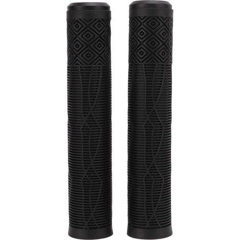 Poignée VTT 22.2mm caoutchouc TPE antidérapant, grip guidon souple avec verrouillage, embouts noirs (1/5)