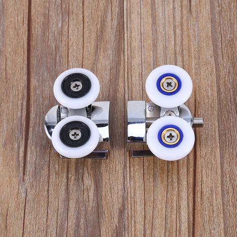 Roulettes de porte de douche doubles en alliage de zinc, 26 mm (1/5)
