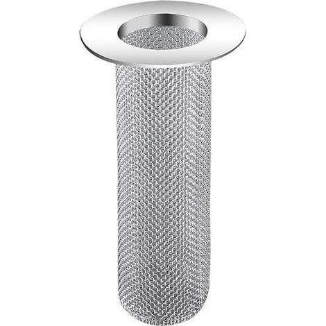 Bonde d'évier en acier inoxydable 304, crépine fine profonde anti-cheveux, filtre de vidange long type petit, anti-colmatage pour lavabo et sol (1/5)