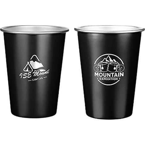 Pint Cup - Acier Inoxydable - Sans BPA - Empilable - Pour Extérieur Et Intérieur - Lot De 2 (1/5)