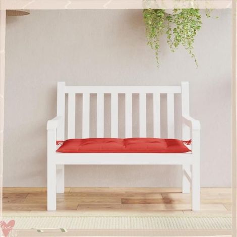 361817 Coussin de banc de jardin rouge 110x50x7 cm tissu oxford (1/5)