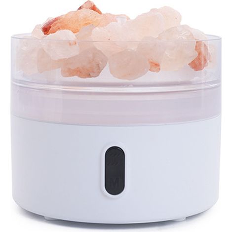 Lampe de sel diffuseur humidificateur multicolore en cristal de sel, lampe de sel de bureau USB, diffuseur d'huiles essentielles humidificateur (1/4)