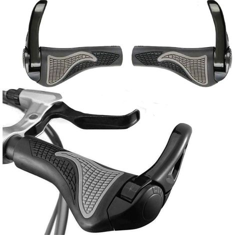 Paire de poignées de guidon de vélo ergonomiques en silicone antidérapantes OX Horn pour VTT et vélo de route (1/5)