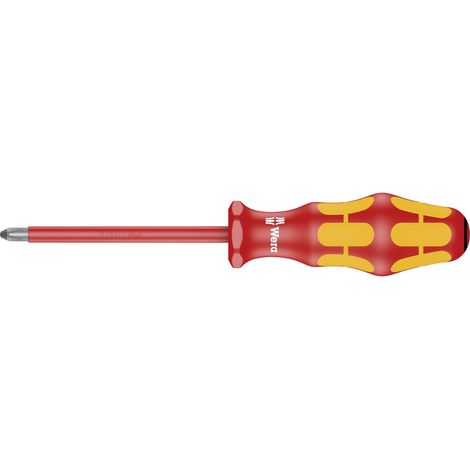 Tournevis isolé pour vis cruciformes Pz, 1 x 80 mm, Rouge (1/5)