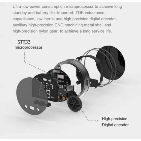 9.99 m Télémètre, Télémètre portable avec règle électronique, Télémètre numérique portable, Mètre à ruban électronique, mètre à ru (1/5)