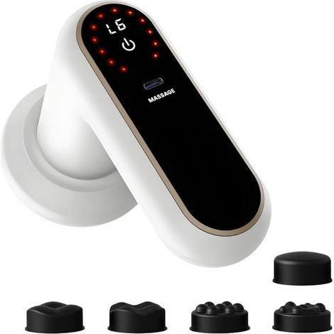 Appareil de Masseur Anti Cellulite avec 6 Niveaux Réglables et 3 Modes de Travail, Drainage Lymphatique Électrique avec 5 Têtes de Massage (1/5)