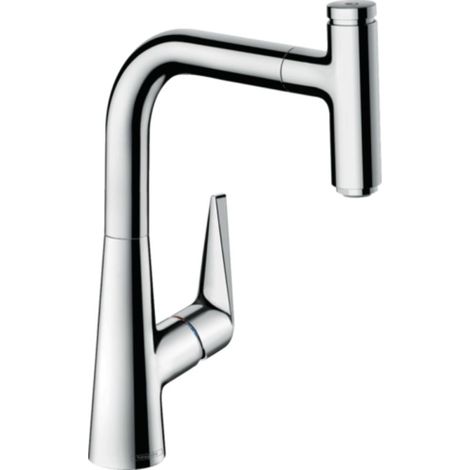Hansgrohe Talis Select M51 - Grifo monomando de fregadero 220, con caño extraíble, cromo 72822000 (1/3)