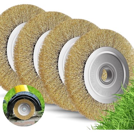 Lot de 4 Brosse Debroussailleuse,10mm Large Bross de Desherbage,110 x 16 mm Brosse Debroussailleuse Thermique Pour enlever la mousse des mauvaises herbes (Lot de 4) (1/5)