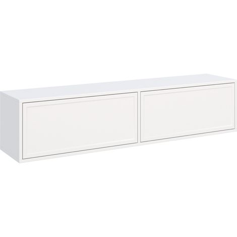Selsey Velveto - TV-Hängeboard 2-türig, Weiß, 140 cm