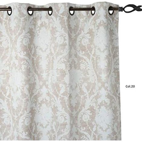 Homemaison – Rideau occultant 145x260cm – 100% polyester – Tête de rideau avec bande de renfort 8 oeillets – Ourlets finition (1/2)