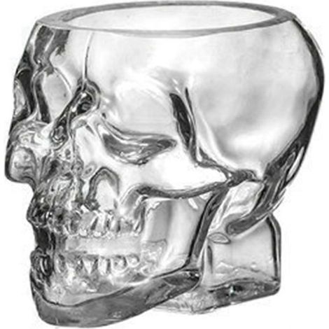 Ensemble de verres à vin transparents en forme de crâne d'Halloween (1/5)