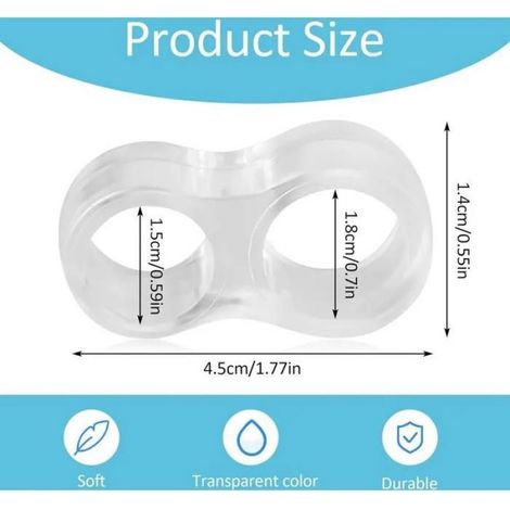 Lot de 10 butées de porte transparentes antichoc, protection murale pour poignée, amortisseurs 15-18 mm (1/5)