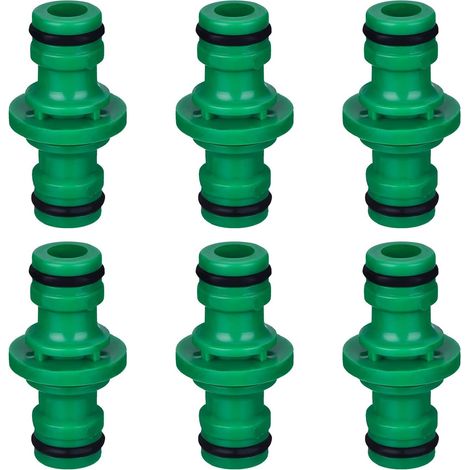 6 Pièces Connecteurs Mâles Doubles pour Tuyau d'Arrosage (Vert)