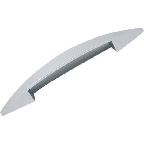 Poignée plastique - Hauteur : 40 mm - Entraxe : 128 mm - Décor : Chromé mat - Longueur : 200 mm - Matériau : Plastique - SIRO