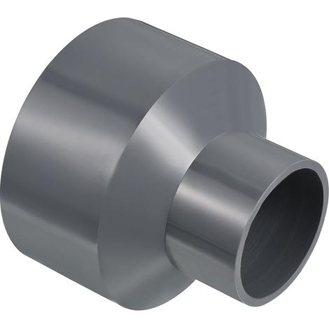 PVC Reducer Pipe Fitting 90 x 50 mm Straight Coupling Grey (1/5)